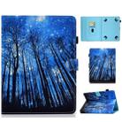 For 8.0 inch Tablet PC Colored Drawing Stitching Horizontal Flip Leather Case with Holder & Card Slots(Forest) - 1