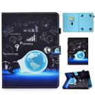 For 10.0 inch Tablet PC Colored Drawing Stitching Horizontal Flip Leather Case with Holder & Card Slots(Lamp Bulb) - 1