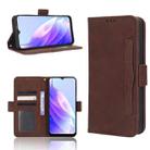 For Blackview A52 / A52 Pro Skin Feel Calf Texture Card Slots Leather Phone Case(Brown) - 1