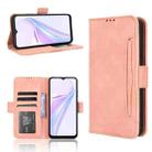 For Blackview Wave 6C Skin Feel Calf Texture Card Slots Leather Phone Case(Pink) - 1