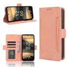 For Nokia XR21 Skin Feel Calf Texture Card Slots Leather Phone Case(Pink) - 1