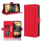 For Nokia XR21 Skin Feel Calf Texture Card Slots Leather Phone Case(Red) - 1