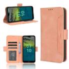 For Nokia C110 4G Skin Feel Calf Texture Card Slots Leather Phone Case(Pink) - 1