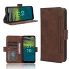 For Nokia C110 4G Skin Feel Calf Texture Card Slots Leather Phone Case(Brown) - 1