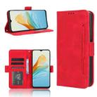 For ZTE Axon 40 Lite Skin Feel Calf Texture Card Slots Leather Phone Case(Red) - 1
