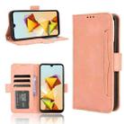 For ZTE Blade A33s Skin Feel Calf Texture Card Slots Leather Phone Case(Pink) - 1