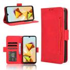 For ZTE Blade A33s Skin Feel Calf Texture Card Slots Leather Phone Case(Red) - 1