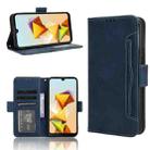 For ZTE Blade A33s Skin Feel Calf Texture Card Slots Leather Phone Case(Blue) - 1