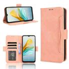 For ZTE Blade A53 Pro Skin Feel Calf Texture Card Slots Leather Phone Case(Pink) - 1