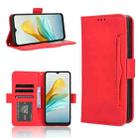 For ZTE Blade A53 Pro Skin Feel Calf Texture Card Slots Leather Phone Case(Red) - 1