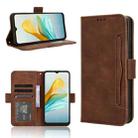 For ZTE Blade A53 Pro Skin Feel Calf Texture Card Slots Leather Phone Case(Brown) - 1