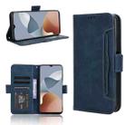 For ZTE Blade A73 4G / V50 Design 4G Skin Feel Calf Texture Card Slots Leather Phone Case(Blue) - 1