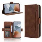 For ZTE Blade A73 4G / V50 Design 4G Skin Feel Calf Texture Card Slots Leather Phone Case(Brown) - 1