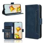 For ZTE Blade A73 5G Skin Feel Calf Texture Card Slots Leather Phone Case(Blue) - 1