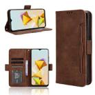 For ZTE Blade A73 5G Skin Feel Calf Texture Card Slots Leather Phone Case(Brown) - 1
