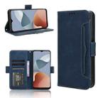 For ZTE Blade A54 Skin Feel Calf Texture Card Slots Leather Phone Case(Blue) - 1