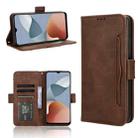 For ZTE Blade A54 Skin Feel Calf Texture Card Slots Leather Phone Case(Brown) - 1