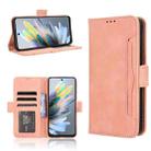 For ZTE Blade A75 4G Skin Feel Calf Texture Card Slots Leather Phone Case(Pink) - 1