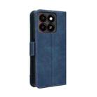 For ZTE Blade A35 Skin Feel Calf Texture Card Slots Leather Phone Case(Blue) - 3