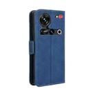 For ZTE nubia Z70 Ultra Skin Feel Calf Texture Card Slots Leather Phone Case(Blue) - 3