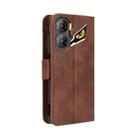 For ZTE nubia Neo 3 5G Skin Feel Calf Texture Card Slots Leather Phone Case(Brown) - 3
