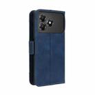 For ZTE Blade A36 4G Skin Feel Calf Texture Card Slots Leather Phone Case(Blue) - 3