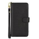 For Motorola Moto G52J 5G Litchi Texture Zipper Leather Phone Case(Black) - 2
