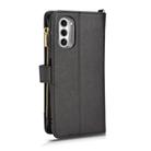 For Motorola Moto G52J 5G Litchi Texture Zipper Leather Phone Case(Black) - 3