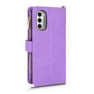 For Motorola Moto G52J 5G Litchi Texture Zipper Leather Phone Case(Purple) - 3