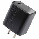 LZ-105PD 25W USB-C / Type-C Ports Dot Pattern Travel Charger, US Plug(Black) - 1