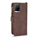 For vivo Y21 2021 / Y21s / Y33 Litchi Texture Zipper Leather Phone Case(Brown) - 3