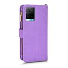 For vivo Y21 2021 / Y21s / Y33 Litchi Texture Zipper Leather Phone Case(Purple) - 3
