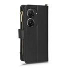 For ASUS Zenfone 10 / 9 Litchi Texture Zipper Leather Phone Case(Black) - 3