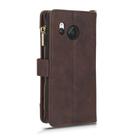 For Sharp Aquos R8 Litchi Texture Zipper Leather Phone Case(Brown) - 3