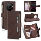 For Sharp Aquos R8 Pro / Leica Leitz Phone 3 Litchi Texture Zipper Leather Phone Case(Brown) - 1
