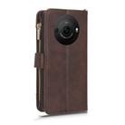 For Sharp Aquos R8 Pro / Leica Leitz Phone 3 Litchi Texture Zipper Leather Phone Case(Brown) - 3