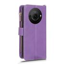 For Sharp Aquos R8 Pro / Leica Leitz Phone 3 Litchi Texture Zipper Leather Phone Case(Purple) - 3