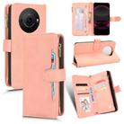 For Sharp Aquos R8 Pro / Leica Leitz Phone 3 Litchi Texture Zipper Leather Phone Case(Pink) - 1