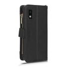 For Sharp Aquos Wish 3 Litchi Texture Zipper Leather Phone Case(Black) - 3