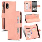For Sharp Aquos Wish 3 Litchi Texture Zipper Leather Phone Case(Pink) - 1