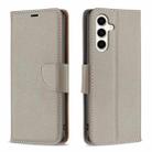 For Samsung Galaxy S23 FE 5G Litchi Texture Pure Color Flip Leather Phone Case(Grey) - 1