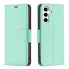 For Samsung Galaxy S23 FE 5G Litchi Texture Pure Color Flip Leather Phone Case(Green) - 1