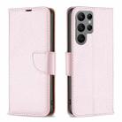 For Samsung Galaxy S24 Ultra 5G Litchi Texture Pure Color Flip Leather Phone Case(Rose Gold) - 1