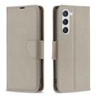 For Samsung Galaxy S24 5G Litchi Texture Pure Color Flip Leather Phone Case(Grey) - 1