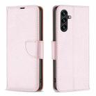 For Samsung Galaxy A35 Litchi Texture Pure Color Flip Leather Phone Case(Rose Gold) - 1