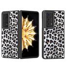 For Honor Magic V2 ABEEL Black Edge Leopard Phone Case(Silver) - 1