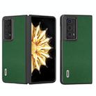 For Honor Magic V2 ABEEL Black Edge Genuine Leather Mino Phone Case(Green) - 1