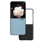 For Honor Magic V Flip ABEEL Black Edge Genuine Leather Mino Phone Case(Blue) - 1