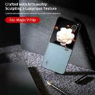 For Honor Magic V Flip ABEEL Black Edge Genuine Leather Mino Phone Case(Blue) - 2