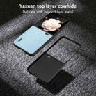 For Honor Magic V Flip ABEEL Black Edge Genuine Leather Mino Phone Case(Blue) - 3